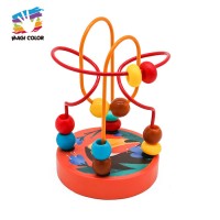 Children colorful intelligent wooden educational toy maze roller coaster toys bead maze for children W11B264