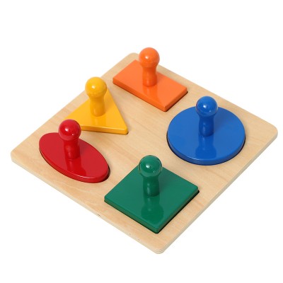 Montessori teaching aids 5 kinds of geometric figure panels early childhood education